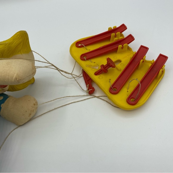 Knickerbocker Bozo The Clown Marionette 12 Inch String Puppet Vintage Toy Blue - Picture 7 of 7